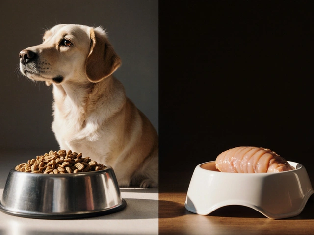 Можно ли кормить собаку утром сухим кормом, а вечером мясом?