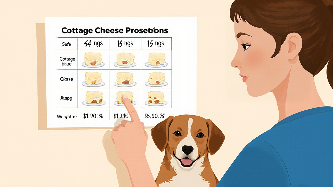 Ветеринар объясняет владельцу собаки нормы употребления творога.